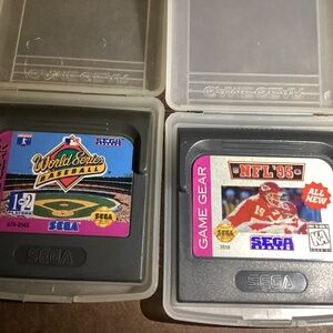 NFL 95 and World Series Baseball for Sega Game Gear